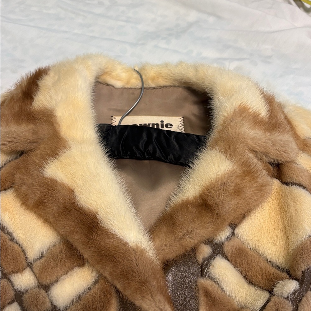 Cownie Vintage Genuine Mink Fur and Leather Coat - Small - includes custom bag - Picture 12 of 13